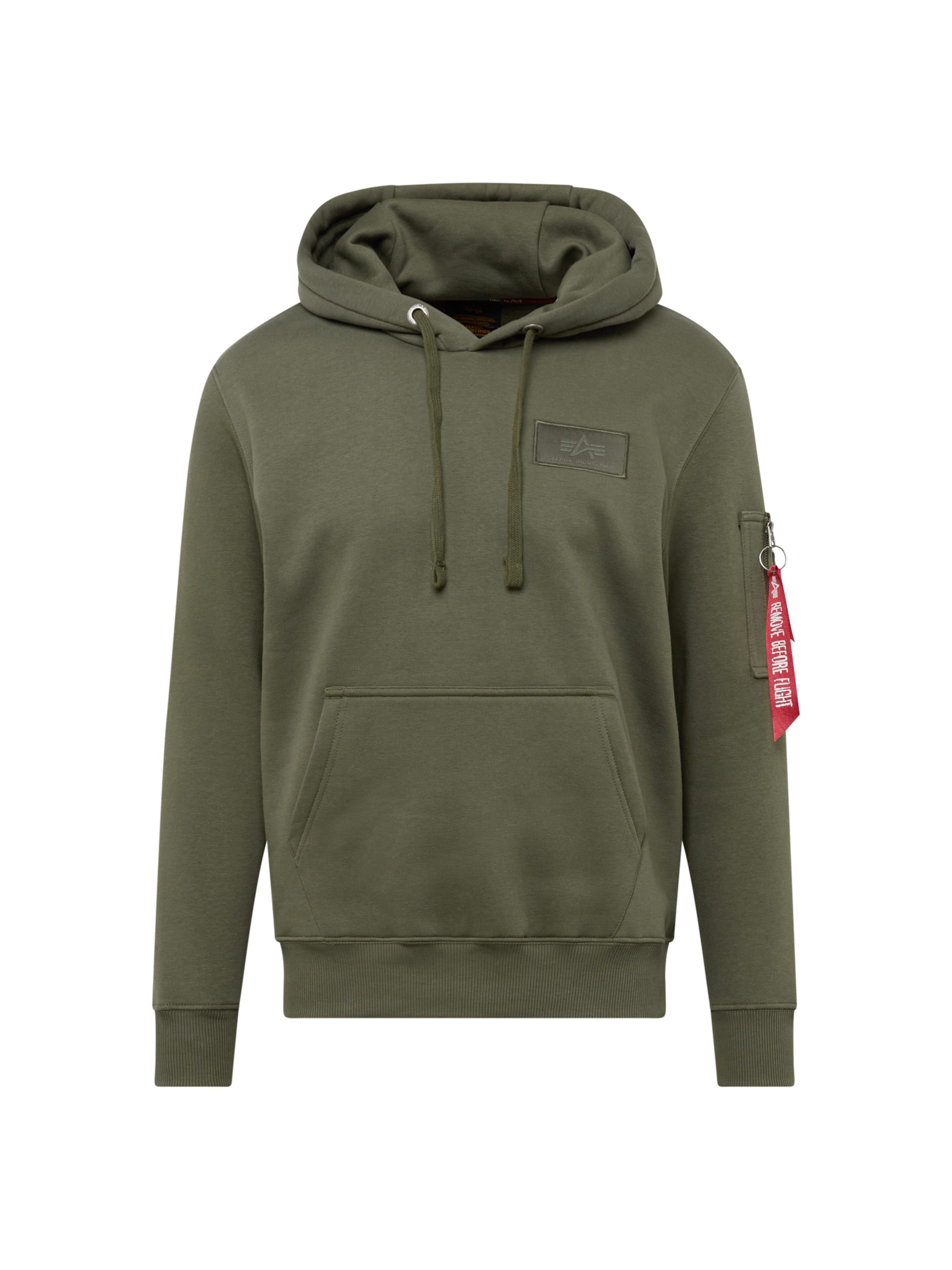 ALPHA INDUSTRIES Sweatshirt i grön: framsida