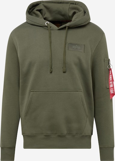 ALPHA INDUSTRIES Sweatshirt i oliven / hvit, Produktvisning