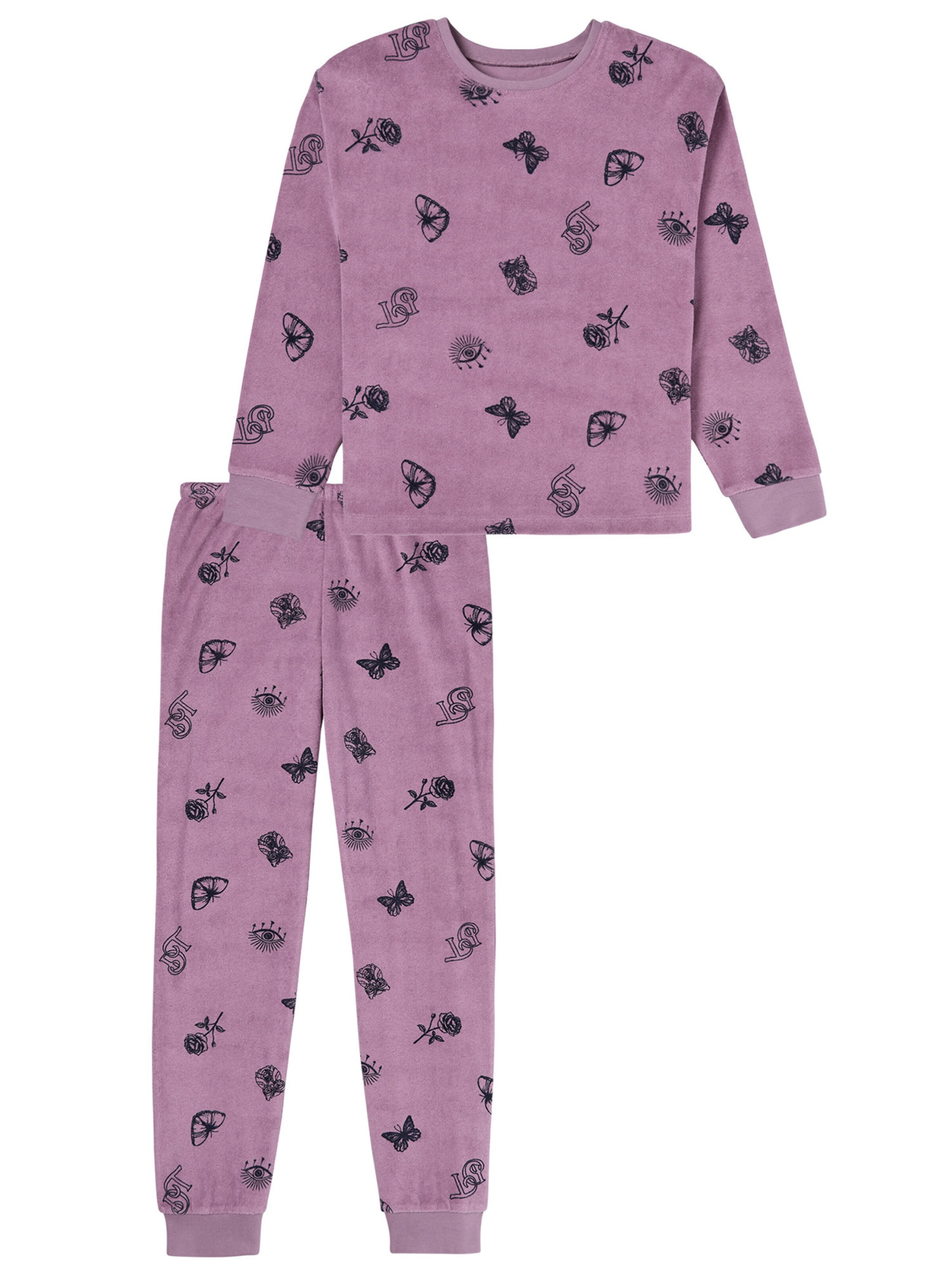 Pyjama ' Nightwear ' SCHIESSER en violet : devant