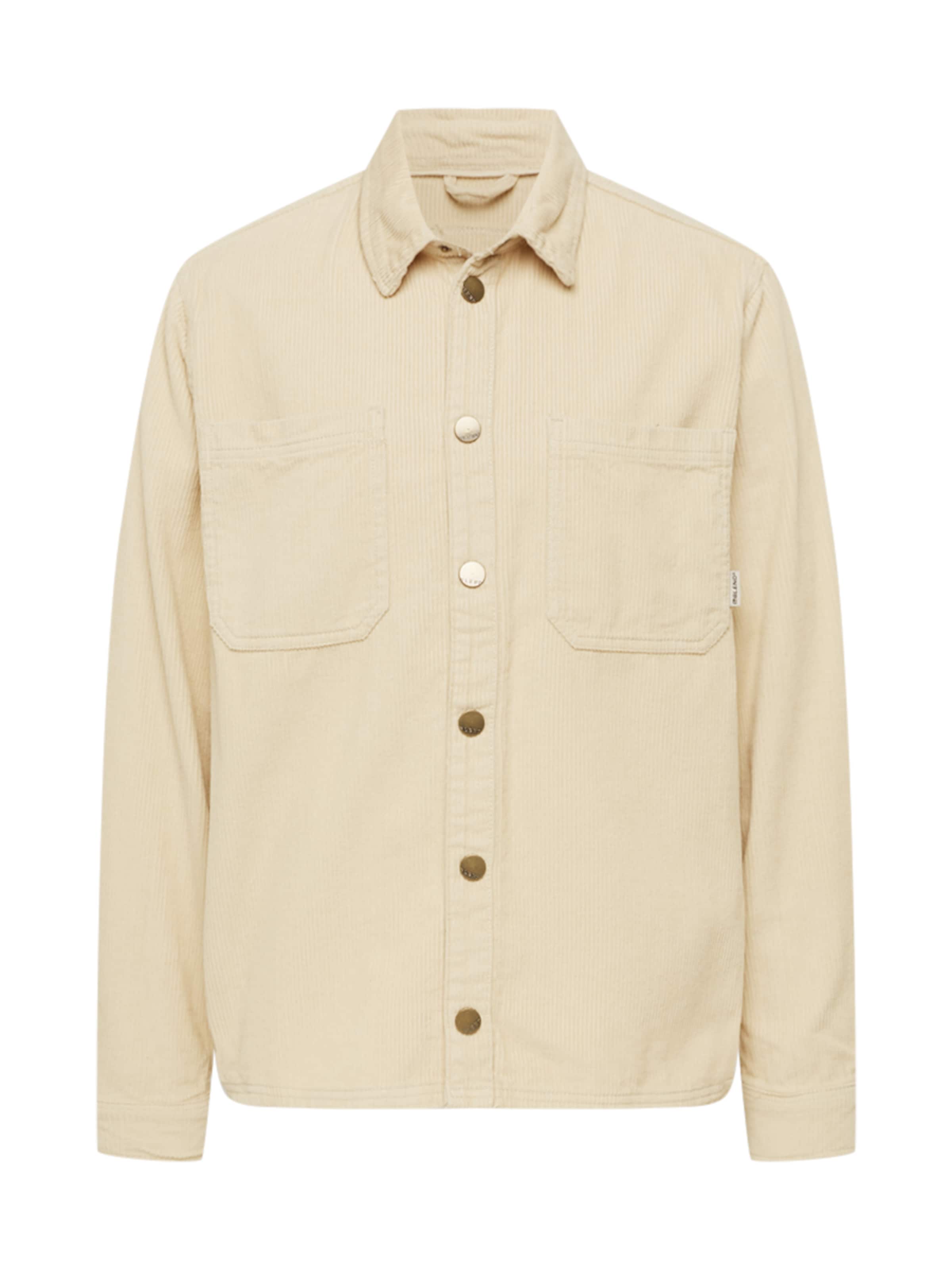 BLEND Regular fit Button Up Shirt in Beige: front