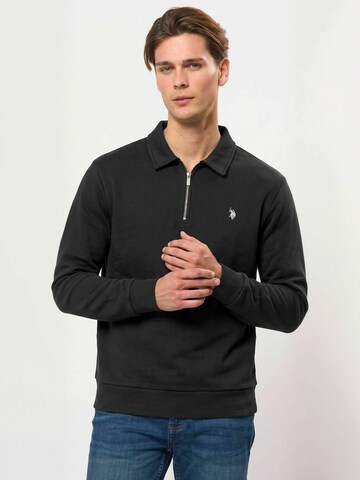 Pulover ' UMDag ' de la U.S. POLO ASSN. pe negru: față