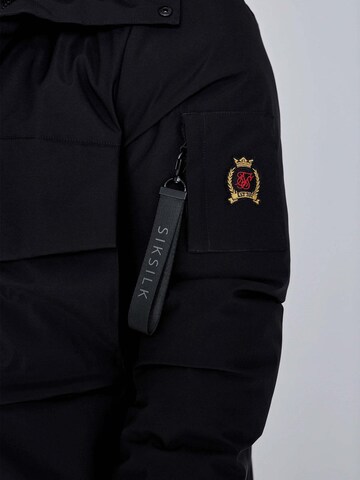 SikSilk Winter Jacket 'Parka' in Black