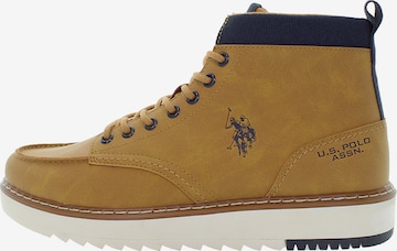 U.S. POLO ASSN. Schnürboots 'London001' in Braun: Vorderseite