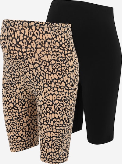 MAMALICIOUS Shorts 'JULIENNE' in beige / schwarz, Produktansicht