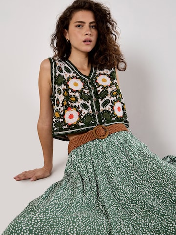 Jupe 'Polka' Apricot en vert