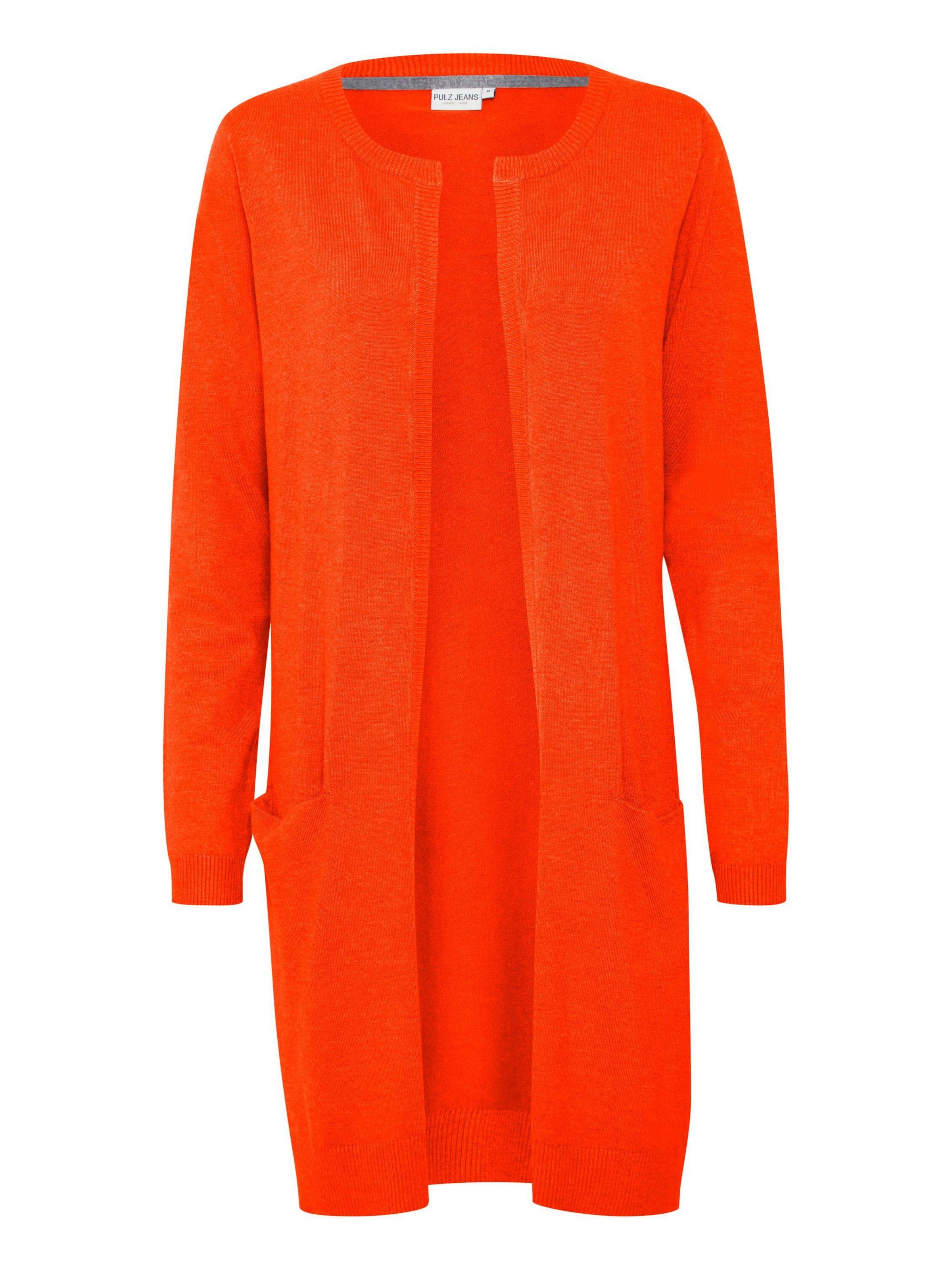 PULZ Jeans Strickjacke 'Sara' in Rot: Vorderseite