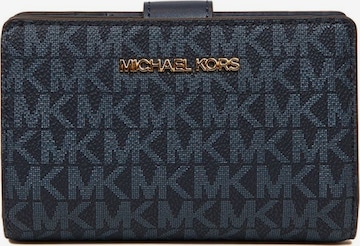 Michael Kors Portemonnaie 'Novelty Medium Bi-Fold Zip Coin With Key Fob' in Blau: Vorderseite