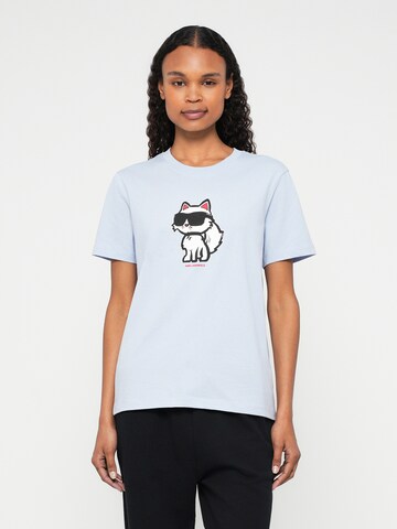 T-shirt Karl Lagerfeld en bleu : devant