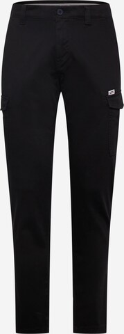 Tommy Jeans Regular Cargo Pants 'Scanton' in Black: front