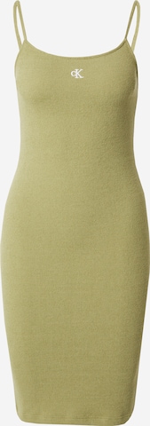 Calvin Klein Jeans Трикотажное платье в Зеленый: спереди