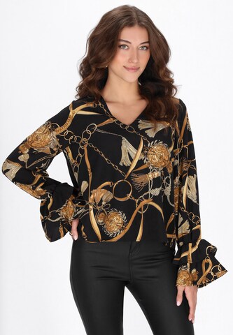 faina Blouse in Black: front
