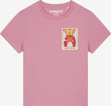 T-shirt 'Tarot The Coffee' Watapparel en rose : devant
