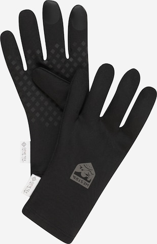 Gants de sport Hestra en noir : devant