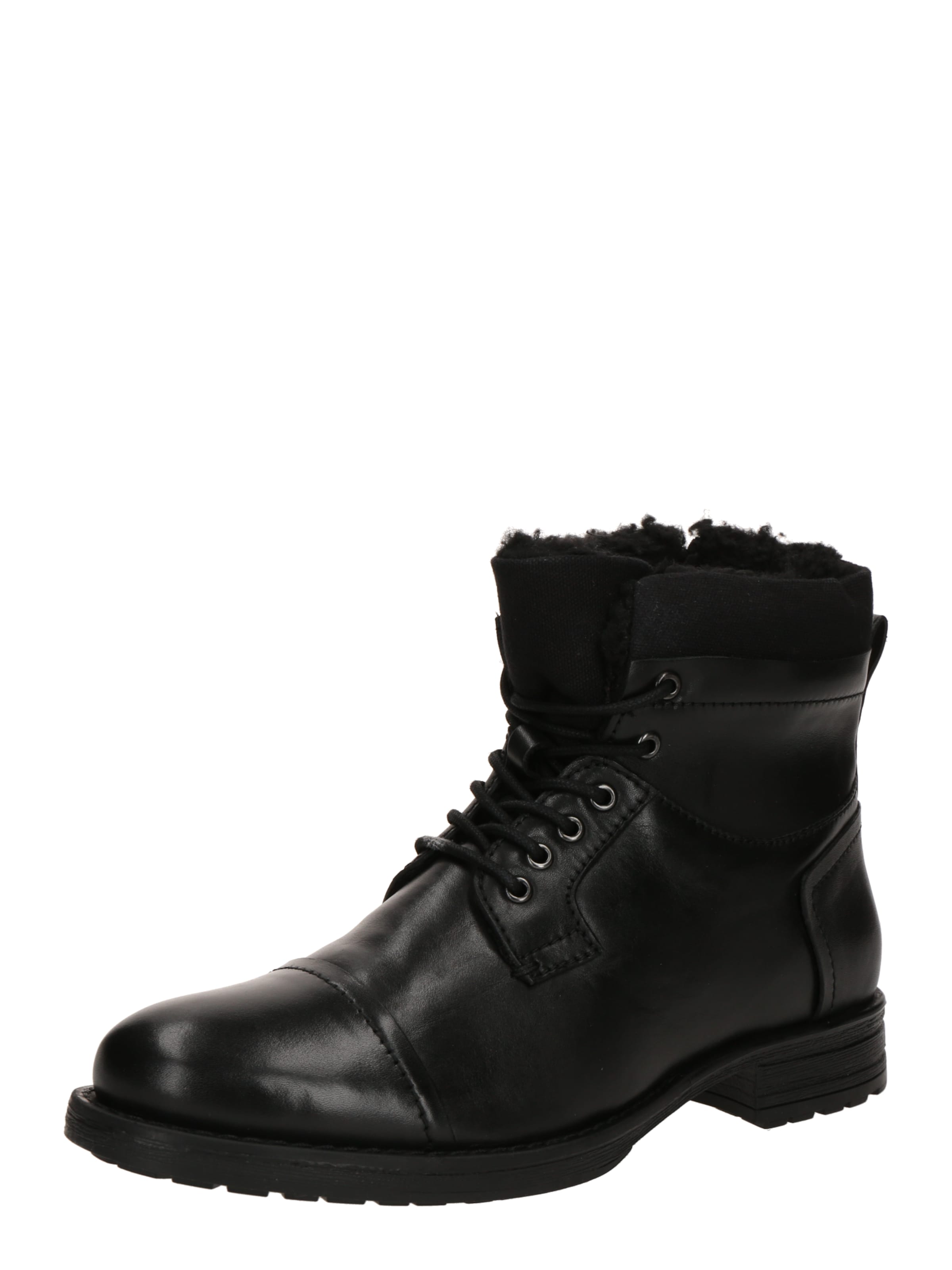 ABOUT YOU Šněrovací boty 'Finn' – černá: přední strana