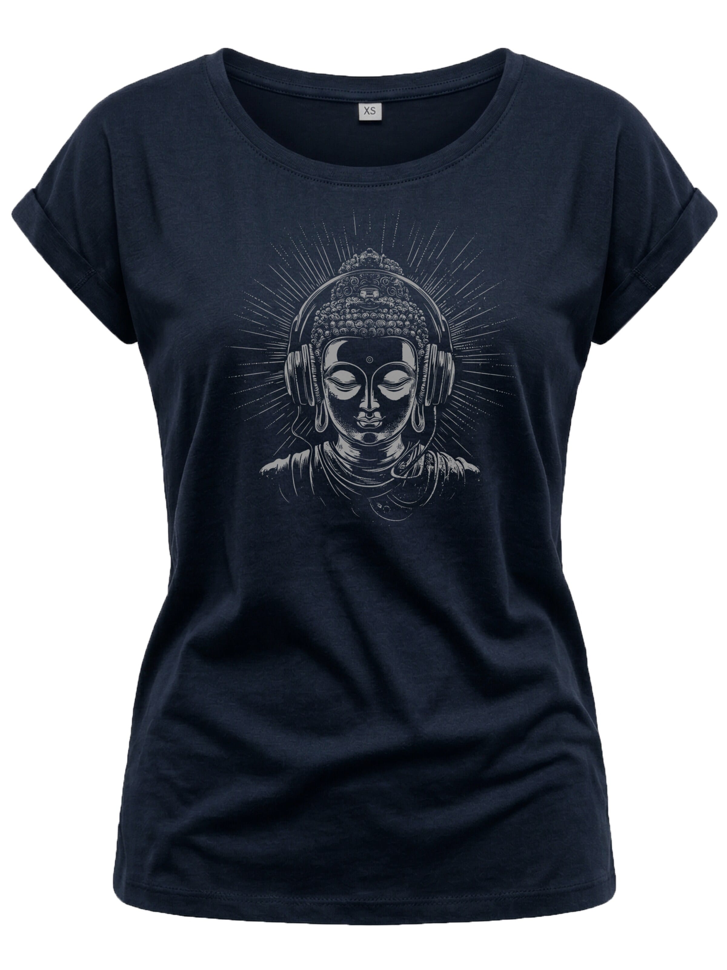 MAKAYA Shirt 'Buddha' in Blue: front