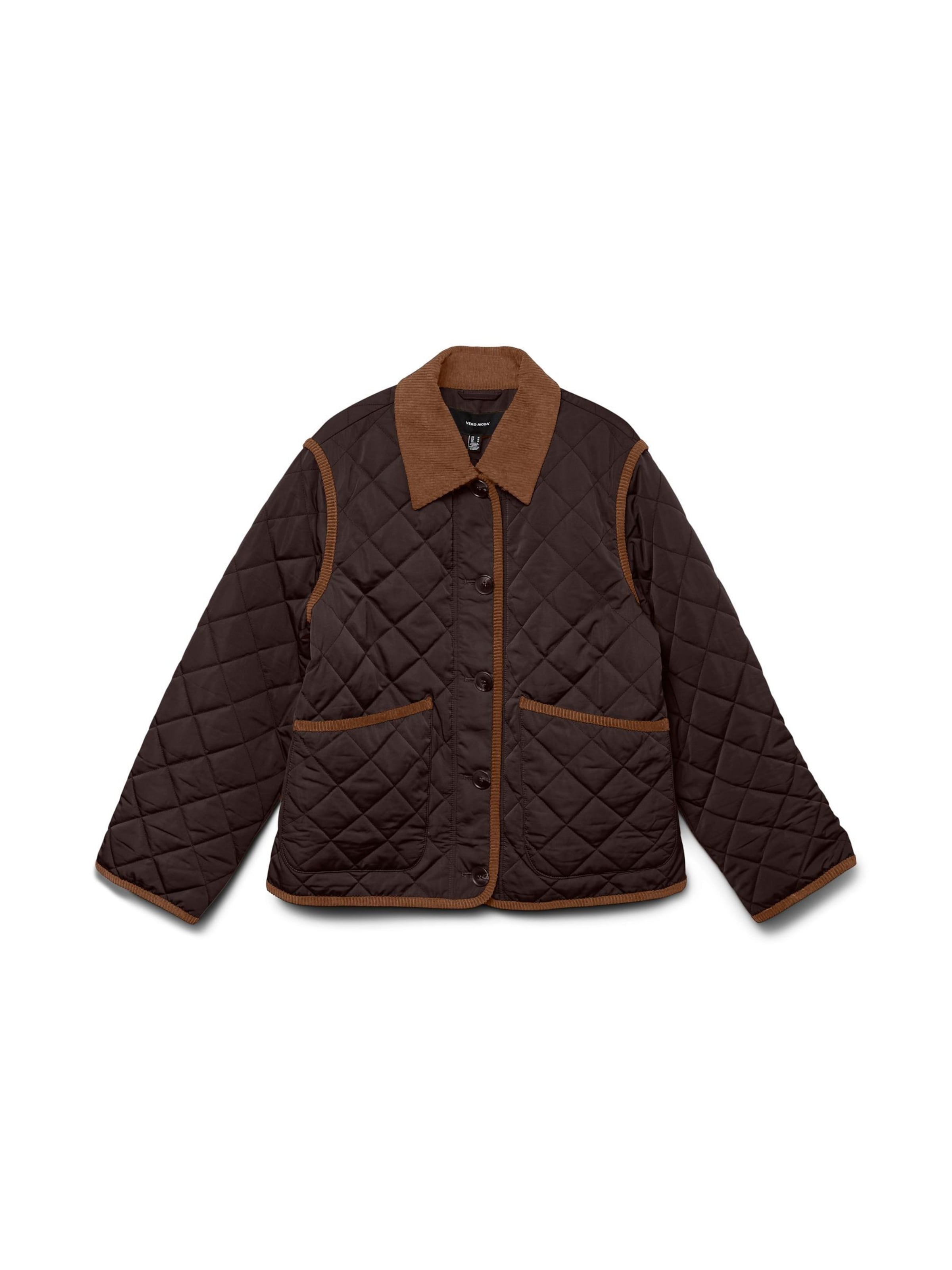 VERO MODA - Chaqueta de entretiempo en marrón: frente