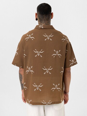 Dandalo Comfort fit Button Up Shirt 'Ruud' in Brown