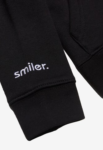 smiler. Zip-Up Hoodie in Black