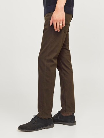 JACK & JONES Slim fit Trousers 'JPSTGLENN JJORIGINAL' in Brown