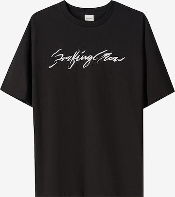 Bershka Koszulka w kolorze czarny: przód