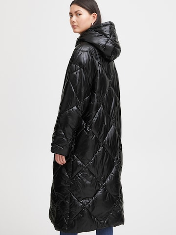 ICHI Χειμερινό παλτό 'FALOVA' σε μαύρο