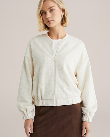 WE Fashion Prehodna jakna | bela barva: sprednja stran