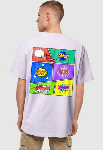T-Shirt 'Book Comic' Merchcode en violet