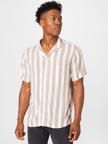 Kronstadt Regular Fit Skjorte 'Ramon Cuba' i beige: forside