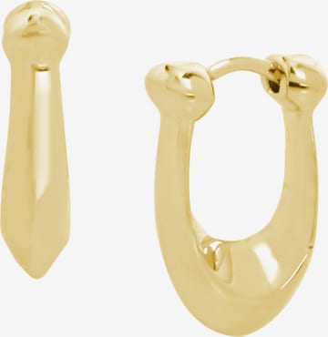 Boucles d'oreilles 'Huggie' COACH en or : devant