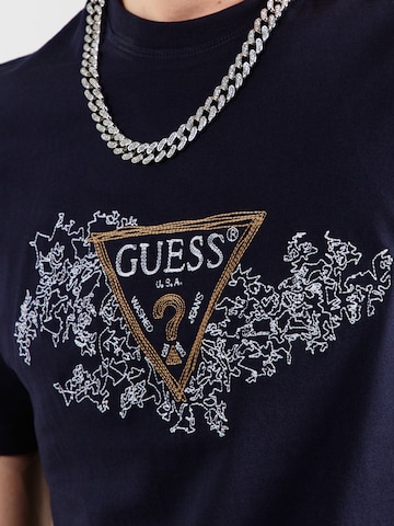 GUESS - Camiseta en azul