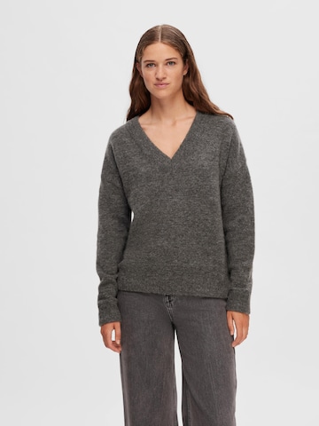 SELECTED FEMME Sweater 'Maline' in Grey: front