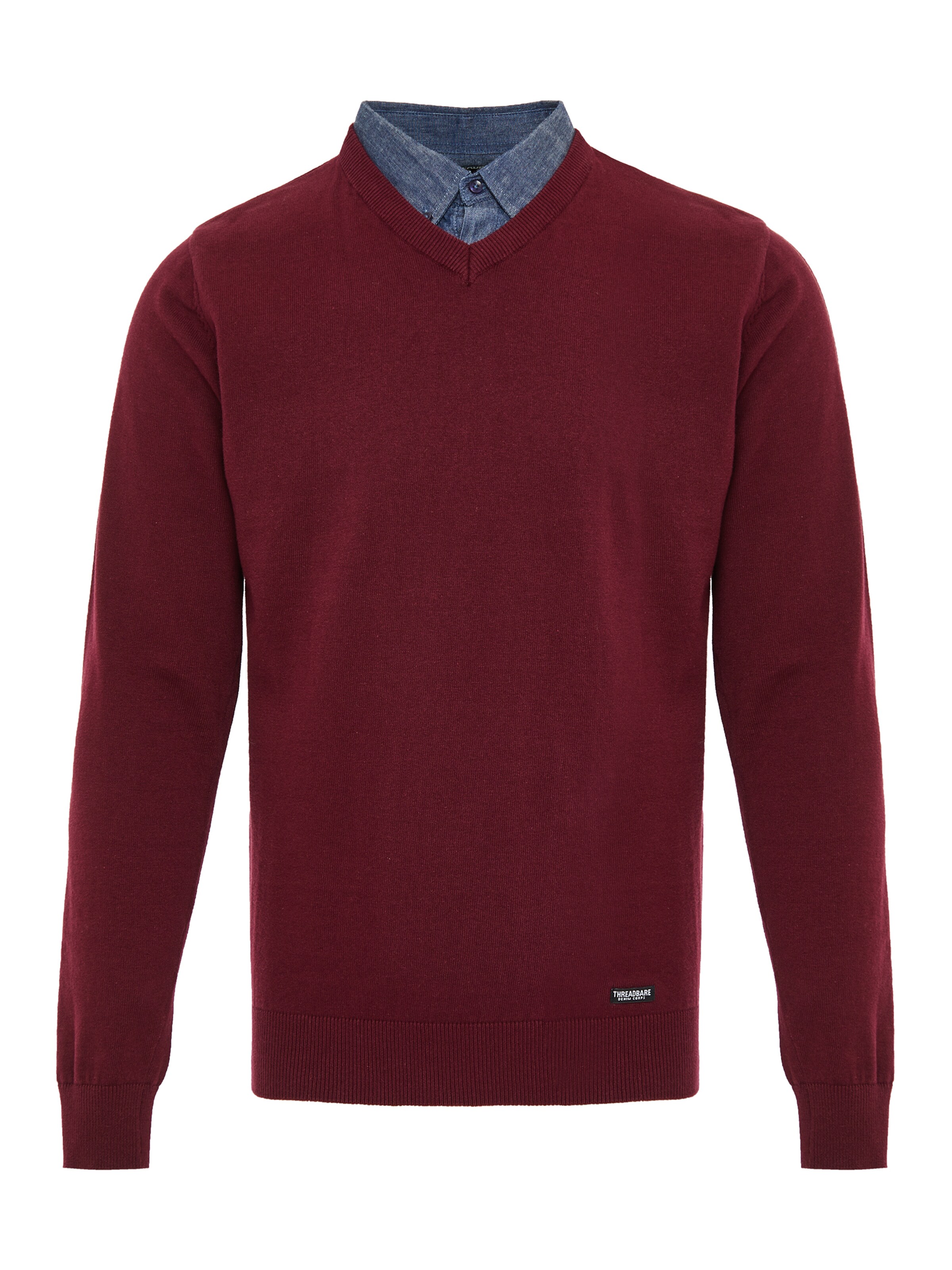 Threadbare Trui 'Panda' in Rood: voorkant