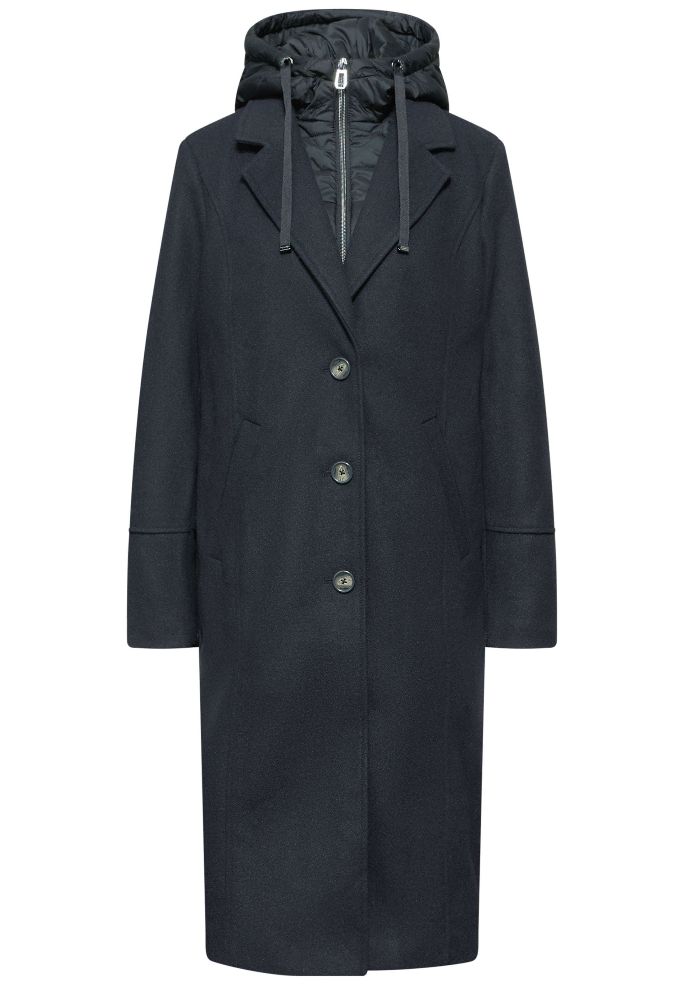 STREET ONE Between-Seasons Coat in Blue: front