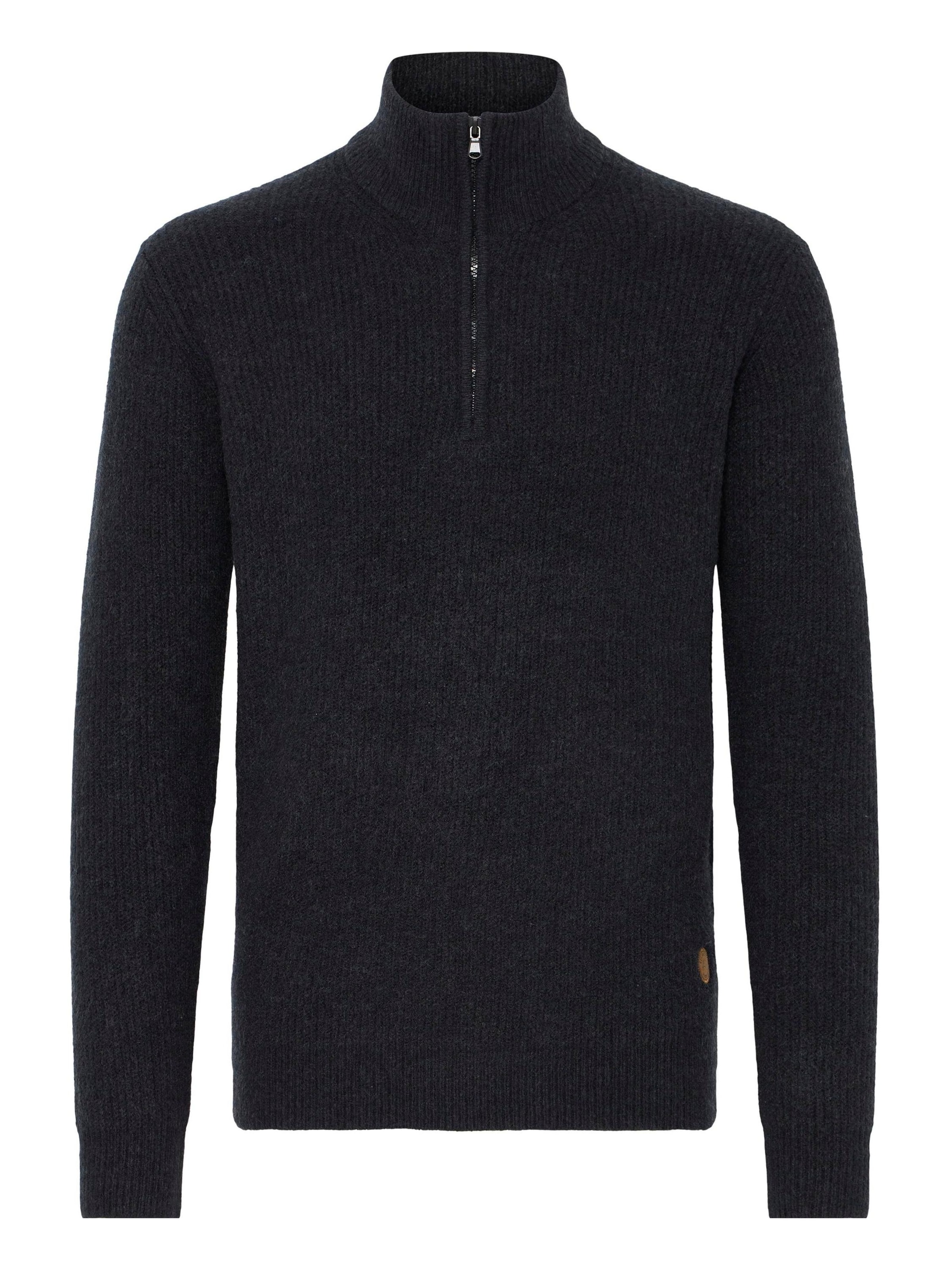 INDICODE JEANS Pullover 'IDBratram' in Schwarz: Vorderseite