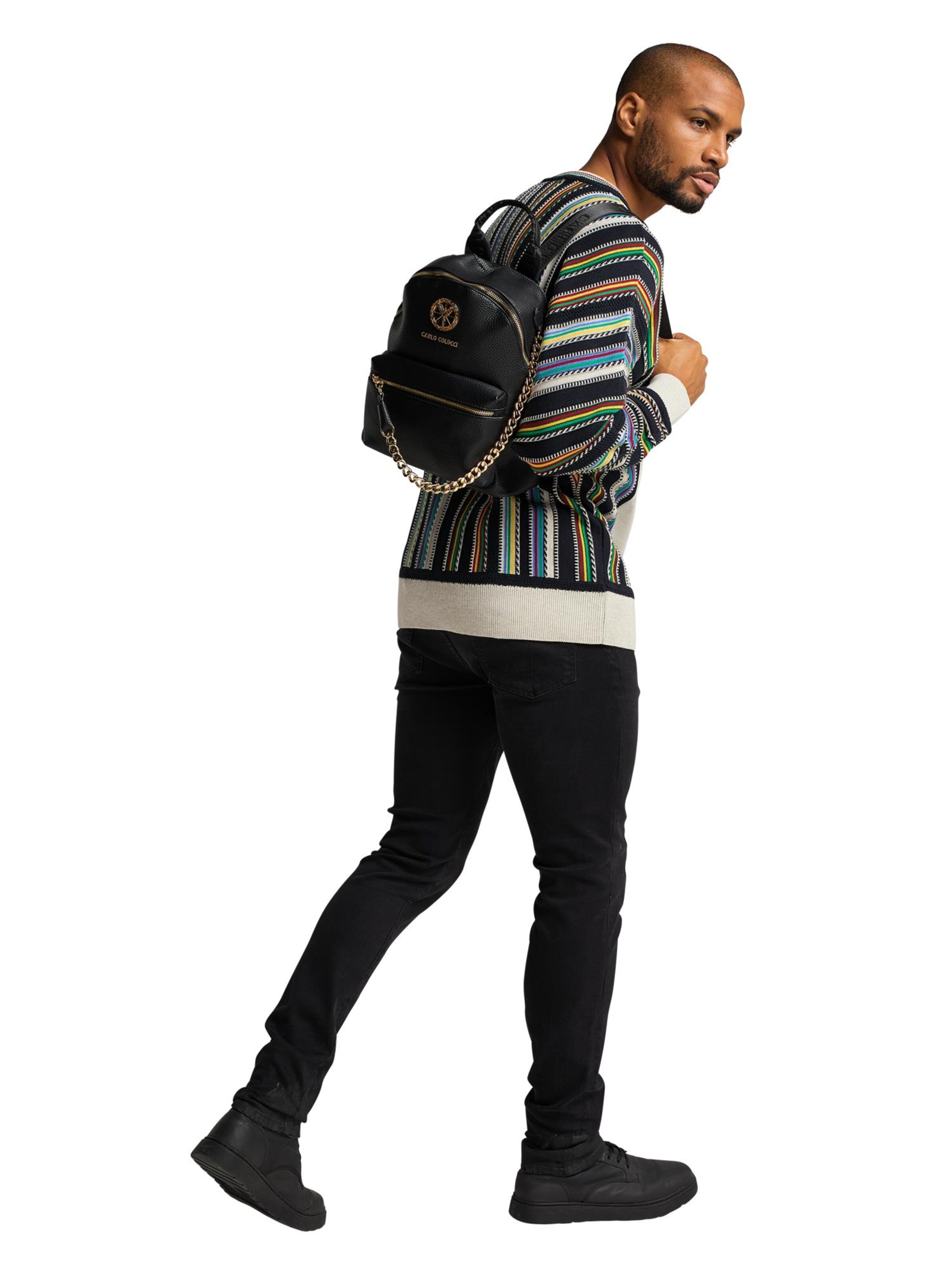 Carlo Colucci Rucksack 'Costazza' in Schwarz