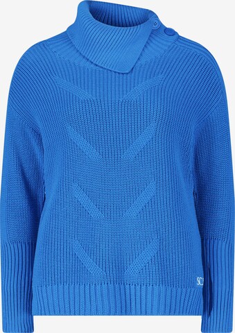 Betty Barclay Grobstrick-Pullover mit hohem Kragen in Blau: predná strana