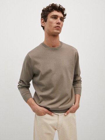 MANGO MAN Sweater 'Ten' in Beige: front