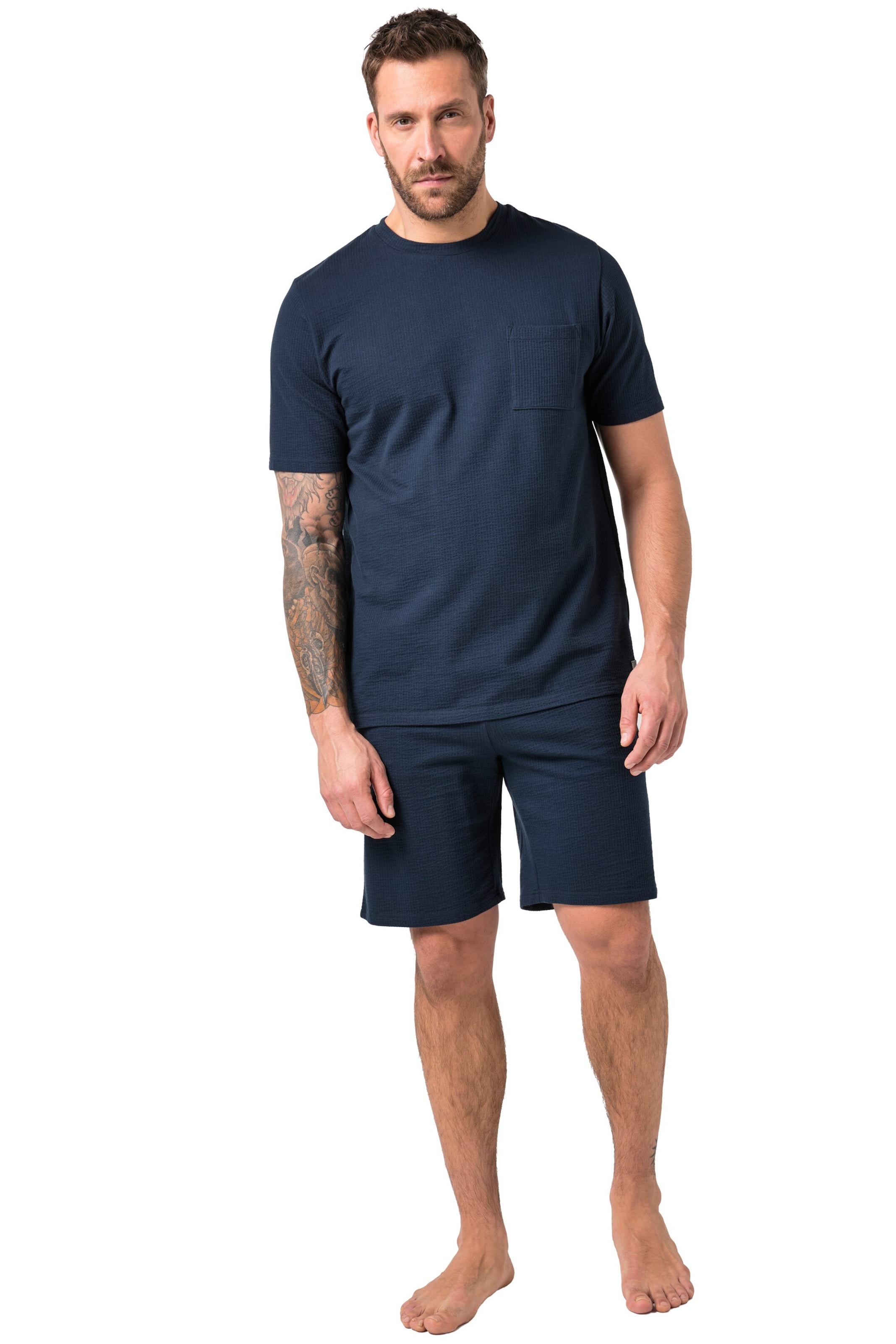 JP1880 Pyjama in Blau: Vorderseite