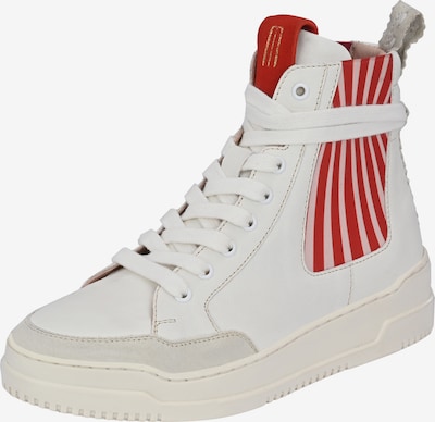 Crickit Sneakers hoog 'MAXIE' in de kleur Grijs / Rood / Wit, Productweergave