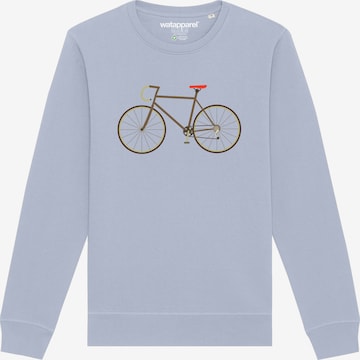 Felpa ' Fahrrad ' di Watapparel in blu: frontale