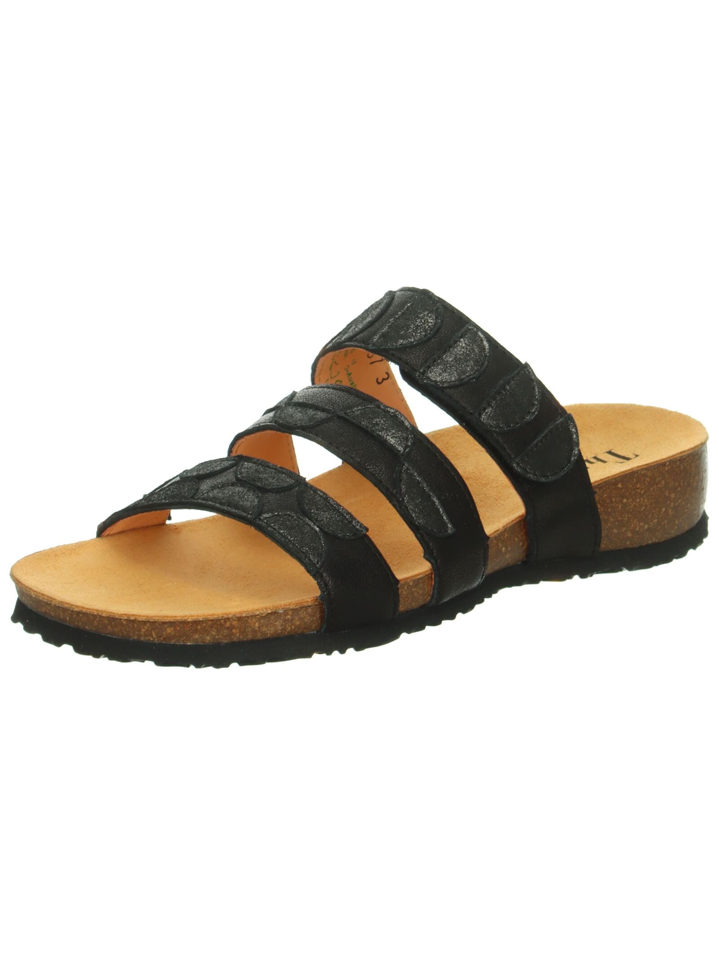 THINK! Pantolette in Schwarz: Vorderseite