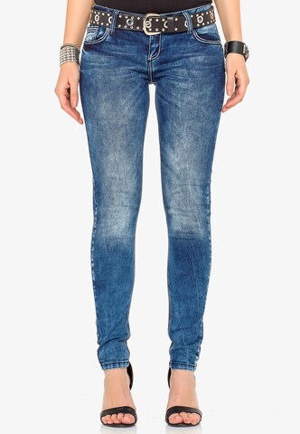 CIPO & BAXX Slimfit Jeans 'WD286' in Blauw: voorkant