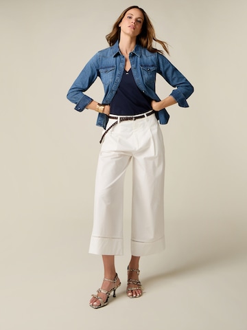 Tapered Pantaloni di oltre in bianco