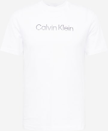 T-Shirt Calvin Klein en blanc : devant