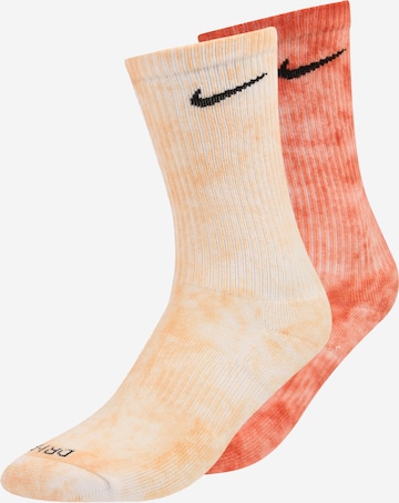 NIKE Athletic Socks in Red: front