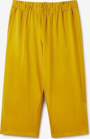 SHEEGO - Pierna ancha Pantalón en amarillo: frente