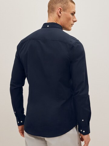 Next Slim fit Button Up Shirt in Blue