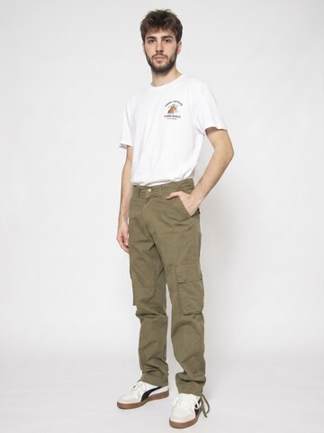 CAT Baggy Cargo Pants 'Light Cargo Black Pant Green' in Green: front