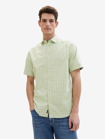 TOM TAILOR Regular fit Button Up Shirt in Green