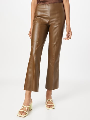 SOAKED IN LUXURY Flared Pants 'Kaylee' in Brown: front